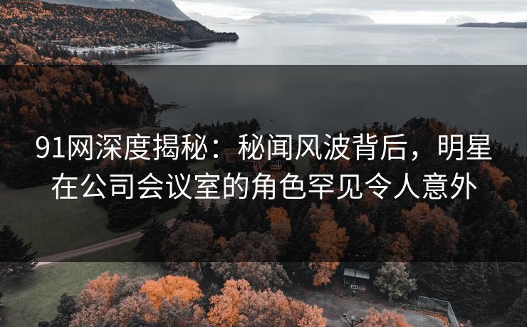 91网深度揭秘：秘闻风波背后，明星在公司会议室的角色罕见令人意外